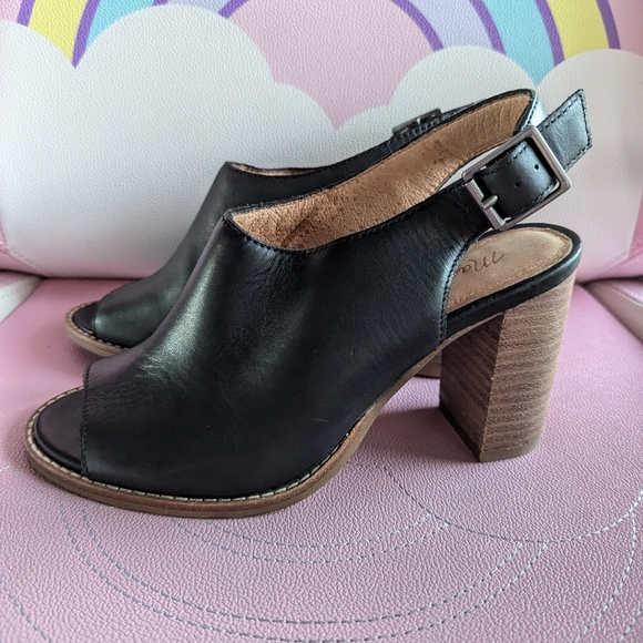 Madewell 'The Cary' Open Peeptoe Block Heeled Sandals (US W6) - Picture 6 of 8